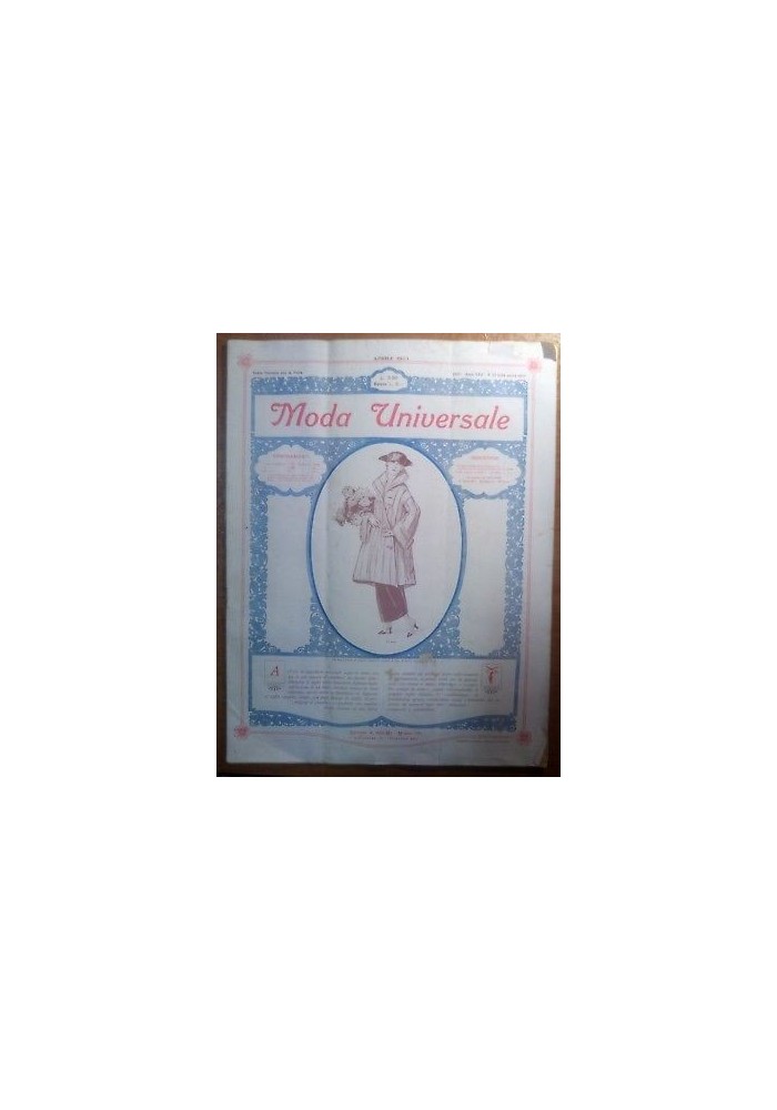 LA MODA UNIVERSALE anno XXII n. 28 aprile 1923 Solmi RICCAMENTE ILLUSTRATO