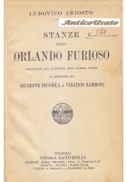 STANZE DELL ORLANDO FURIOSO di Ludovico Ariosto 1913 Zanichelli Picciola Zamboni