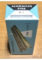 MARKLIN STRAIGHT TRACK SECTION 5106 Binari dritti 10 pezzi in scatola Vintage