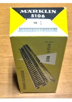 MARKLIN STRAIGHT TRACK SECTION 5106 Binari dritti 6 pezzi in scatola Vintage
