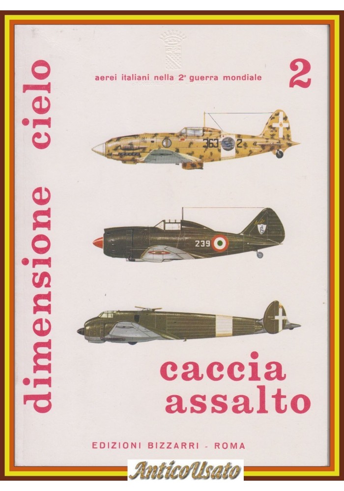 CACCIA ASSALTO 2 1971 Edizioni Bizzarri Dimensione Cielo Libro aerei italiani ww