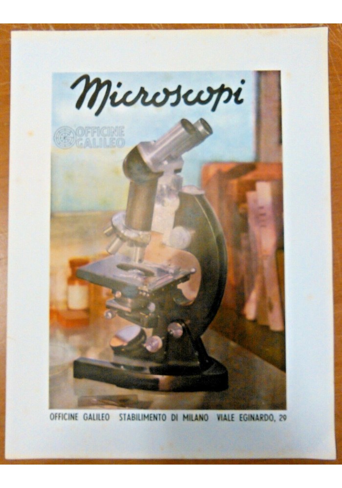 OFFICINE GALILEO MICROSCOPI pubblicità grafica originale 1941