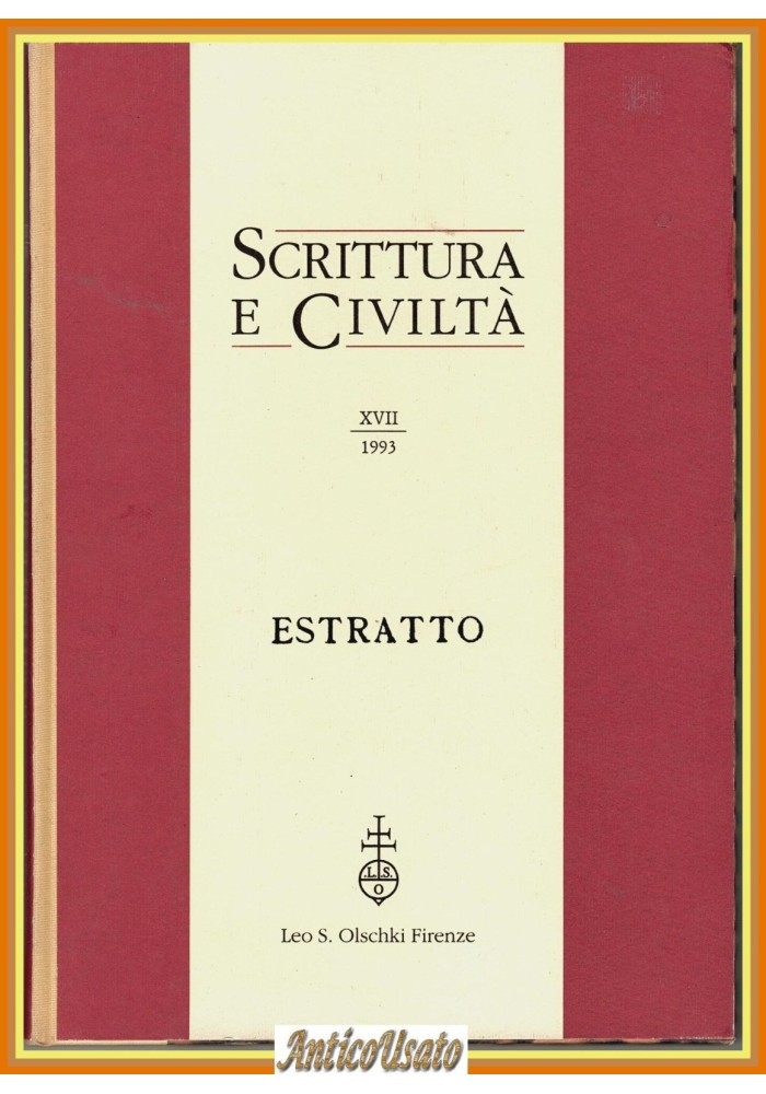 PER UNO STUDIO DELLA CULTURA SCRITTA A CRETA estratto XVII 1993 Olschki Libro