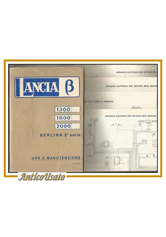 LANCIA BETA 1300 1600 2000 berlina libretto uso manutenzione