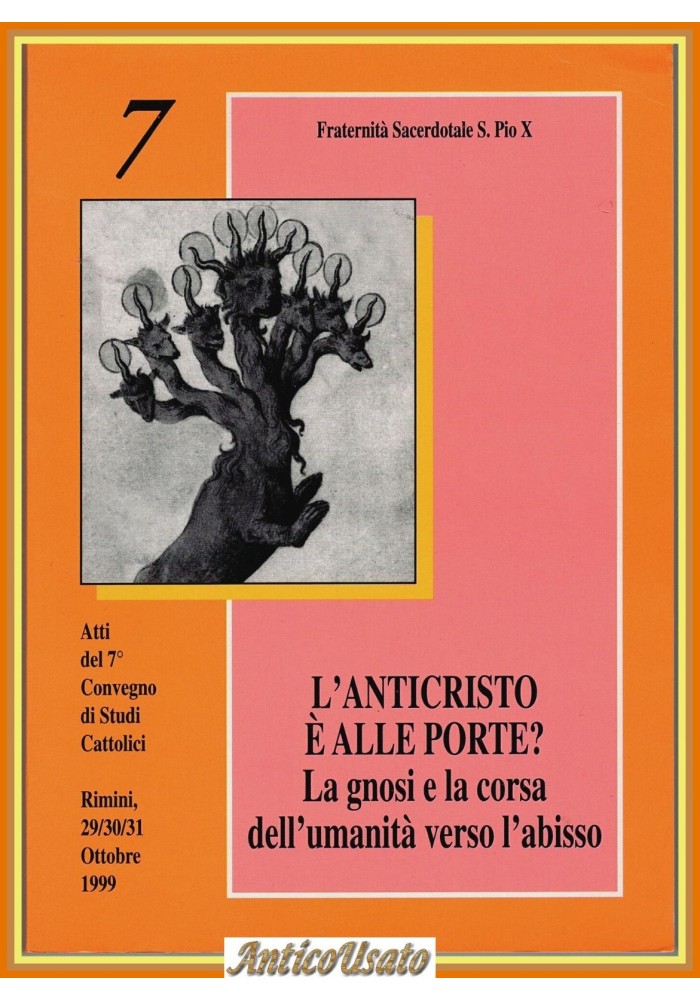 L'ANTICRISTO È ALLE PORTE atti convegno studi 1999 Fraternità San Pio X Libro
