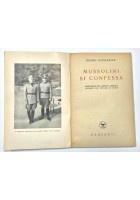MUSSOLINI SI CONFESSA di Georg Zachariae 1948 Garzanti Libro rivelazioni medico