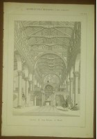 INTERNO SAN MINIATO AL MONTE ARCHITETTURA TAVOLA INCISIONE STAMPA RAME 1866