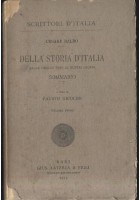 SOMMARIO DELLA STORIA D'ITALIA origini giorni nostri Cesare Balbo 1913 Laterza