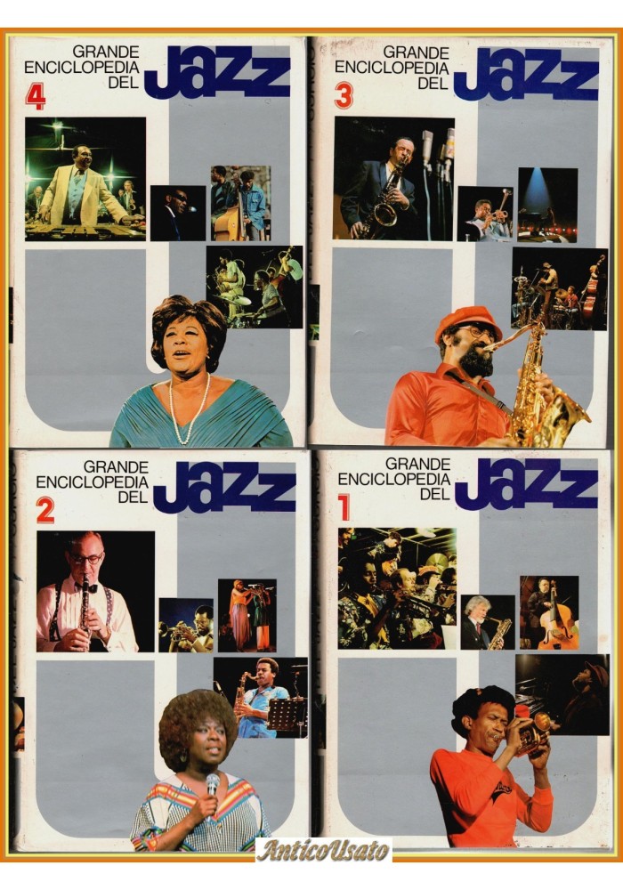 GRANDE ENCICLOPEDIA DEL JAZZ 4 volumi Curcio Mazzoletti Illustrata Libro