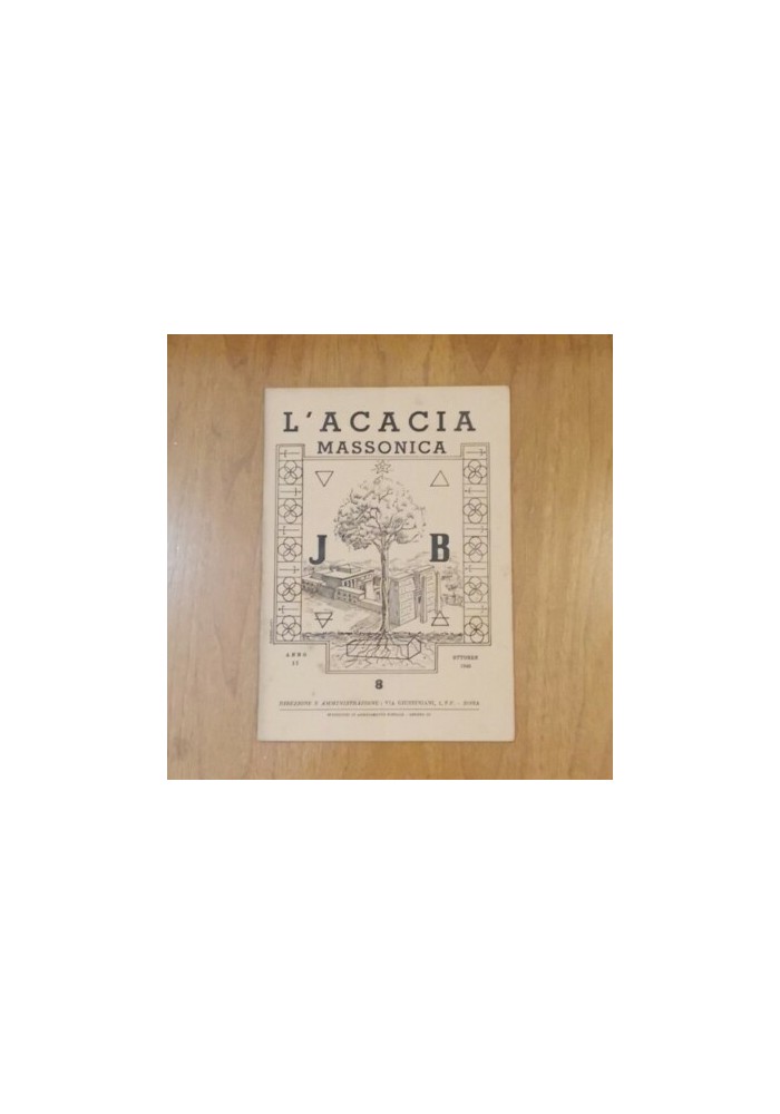 L'ACACIA MASSONICA Anno 2 Numero 8 Ottobre 1948 Rivista Mensile liber massoneria