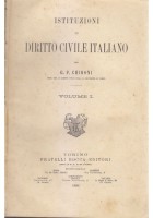 ISTITUZIONI DI DIRITTO CIVILE ITALIANO 2 Volumi G. P. Chironi 1888 f.lli Bocca *