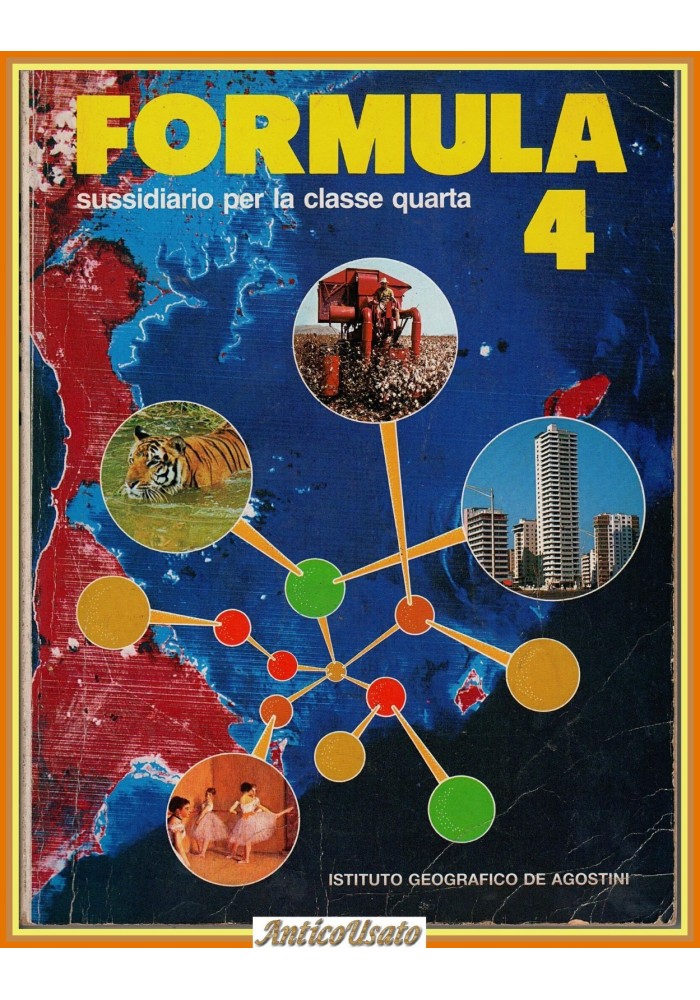 FORMULA 4 Sussidiario per la classe quarta 1987 De Agostini Libro Scolastico