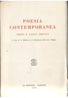POESIA CONTEMPORANEA testi e saggi critici 1965 Le Monnier