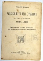 PUGLIE di Giuliano Cirillo - libro sussidiario cultura regionale 1924 Santi Andò