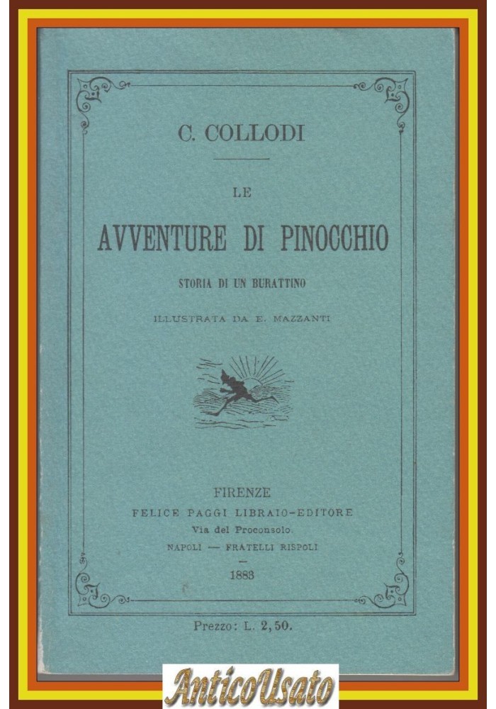 LE AVVENTURE DI PINOCCHIO di Collodi 1991 REPRINT illustrato Mazzanti Libro