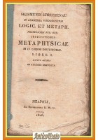 INSTITUTIONES METAPHYSICAE Liber I di Sigismundo Storchenau 1826 Manzi Libro