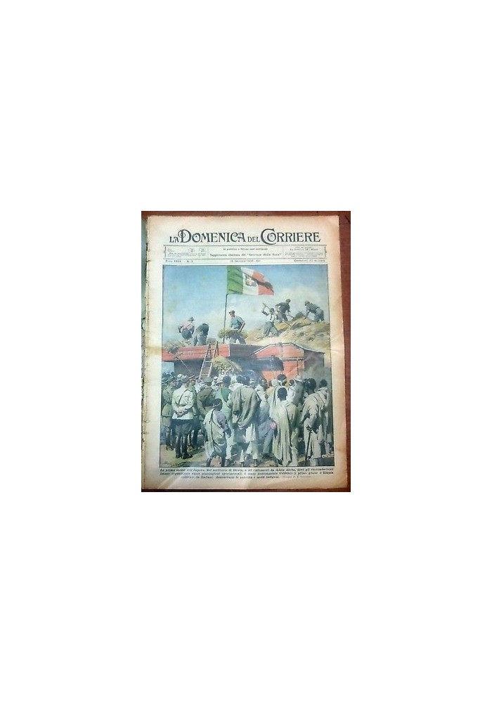LA DOMENICA DEL CORRIERE 16 gennaio 1938 prima messe impero - sciatore milanese