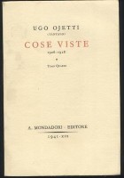 COSE VISTE TOMO QUARTO 1926 - 1928 di Ugo Ojetti (Tantalo) Mondadori 1941