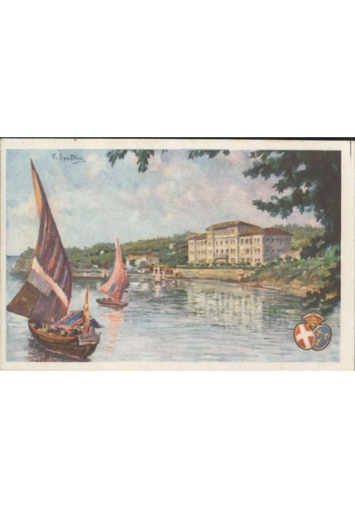 CROCE ROSSA ITALIANA ospedale Marino OLTRA (Trieste) Cartolina Vintage