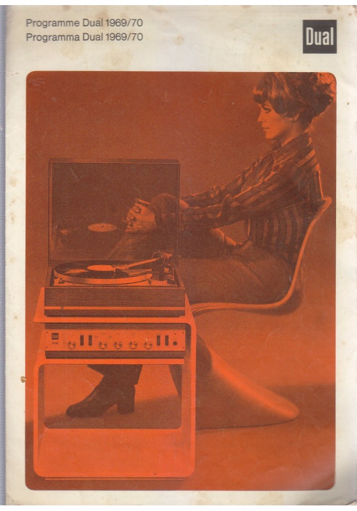 PROGRAMMA DUAL 1969 1970 depliant giradischi in italiano e francese PROGRAMME
