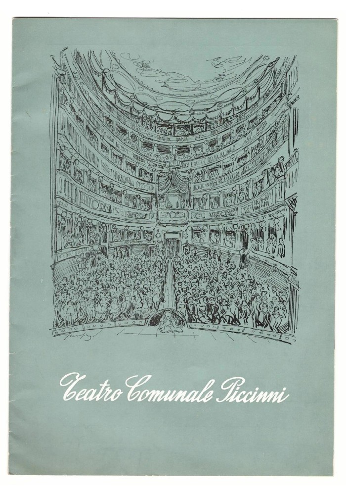 TEATRO COMUNALE PICCINNI STAGIONE TEATRALE 1957 - 58 Carlo Ninchi Ave Gioi