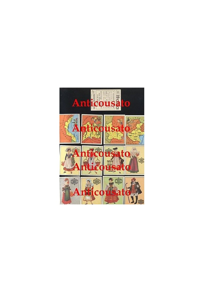 ITALIA IL MAGNIFICO ALBUM Panini 25 figurine Regioni e costumi regionali anni'70