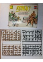 SOLDATINI ATTACK A-TOYS confezione 100 commando inglesi soldati tedeschi in scatola originale