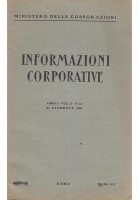 INFORMAZIONI CORPORATIVE 25/12/1928 Anno I volume II Numero 12 fascismo corporativismo