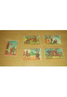 5 FIGURINE NANNINA 1953 FAR WEST indiani butteri a colori