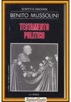TESTAMENTO POLITICO di Benito Mussolini 1984 La Fenice Scritti Discorsi Libro
