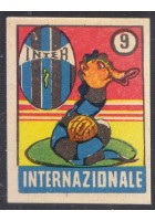 FIGURINA calcio INTER internazionale mascotte scudetto 1949 Originale Nannina