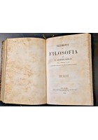 ELEMENTI DI FILOSOFIA opera completa in 2 volumi Giuseppe Romano 1853 Virzì libri antichi