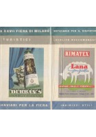 PIANTA GUIDA 27° FIERA di MILANO 1949 pubblicità a colori vintage mappa d'epoca