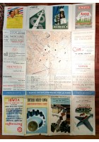 PIANTA GUIDA 27° FIERA di MILANO 1949 pubblicità a colori vintage mappa d'epoca