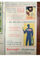 PIANTA GUIDA 27° FIERA di MILANO 1949 pubblicità a colori vintage mappa d'epoca