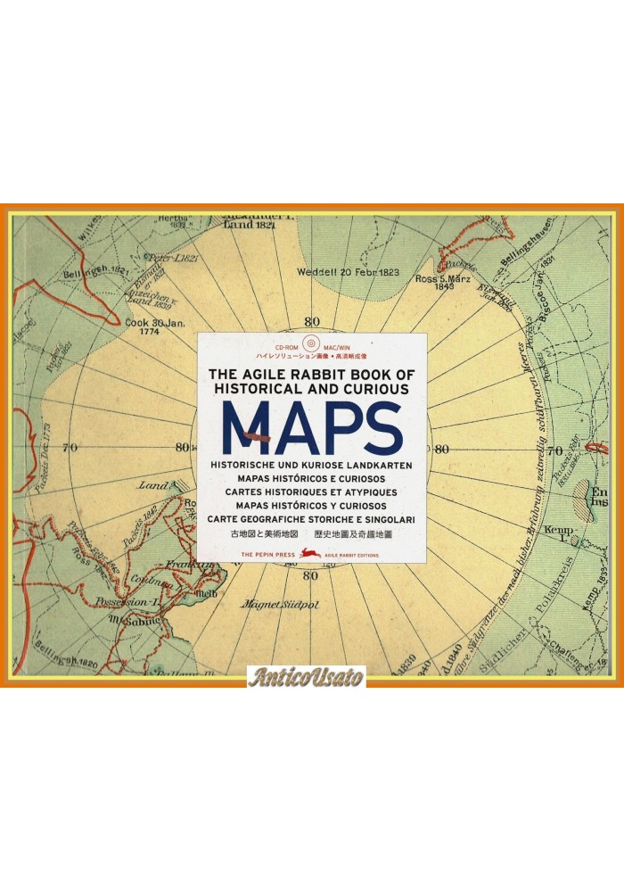THE AGILE RABBIT BOOK OF HISTORICAL AND CURIOUS MAPS Pepin Press 2005 libro e CD