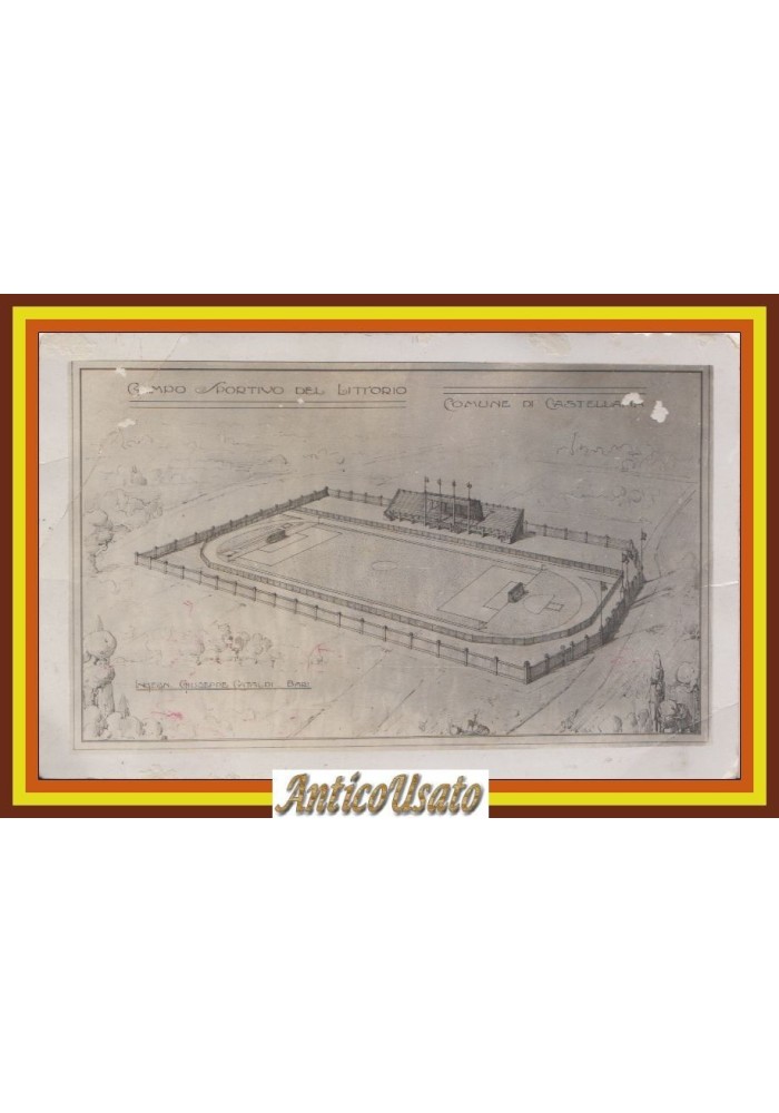 Castellana Grotte Campo Sportivo del Littorio Fotocartolina Progetto Stadio