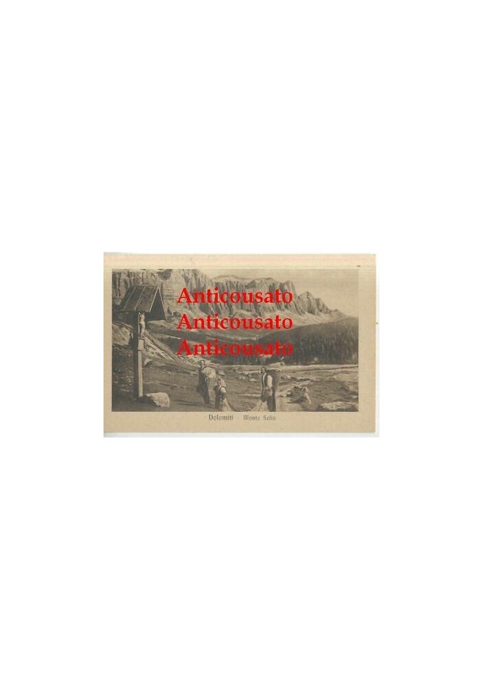DOLOMITI MONTE SELLA cartolina non viaggiata presum. anni '30