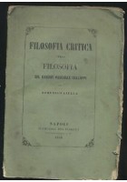 FILOSOFIA CRITICA SULLA FILOSOFIA DEL BARONE PASQUALE GALLUPPI 1856 Domenico Giella