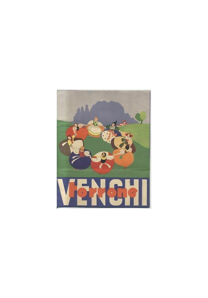 VENCHI TORRONE pubblicità depliant 1935 Chiarel illustrato studio Chiarelli