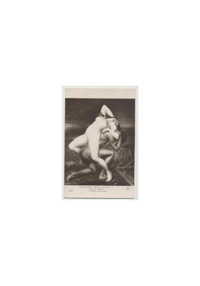 CARTOLINA EROTICA Salon de Paris : Far Si - Le Rapt ORIGINALE non viaggiat