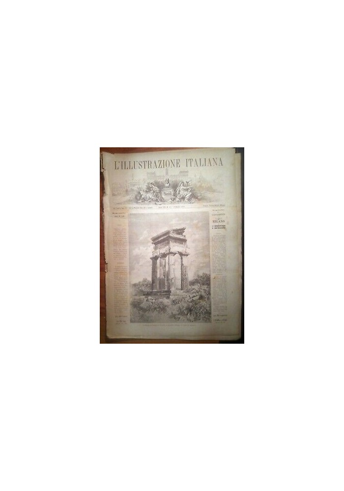L'ILLUSTRAZIONE ITALIANA 8 maggio 1881 cattedrale di Palermo giornale antico