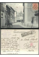 SEVILLA calle dos de Mayo - cartolina viaggiata 1917 postcard tarjeta postal