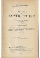 MANUALE DEL COSTRUTTORE parte III M. Foerster 1922 Vallardi Ferrovie Fognature