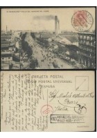 BARCELONA calle del marques del Duero cartolina viaggiata 1916 tarjeta postal