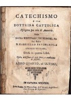 CATECHISMO O SIA DOTTRINA CATTOLICA VOL. 4 Gabriello Savonarola 1753 Catania