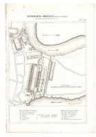ARCHITETTURA IDRAULICA DOCKS DI LONDRA tavola 18 INCISIONE STAMPA 1866
