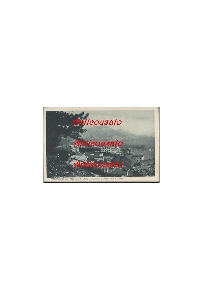 ROCCARASO ZONA ALBERGHIERA E PRATO DELLA STAZIONE cartolina originale Vintage