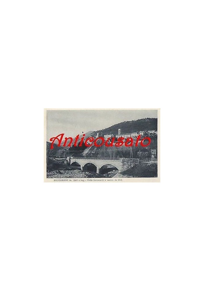 ROCCARASO PONTE FERROVIARIO E VEDUTA DA N.E. cartolina originale postcard carte postale vintage