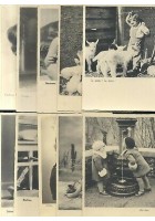 Bambini 104 cartoline COLLEZIONE pochi doppioni viaggiate e non colori b/n
